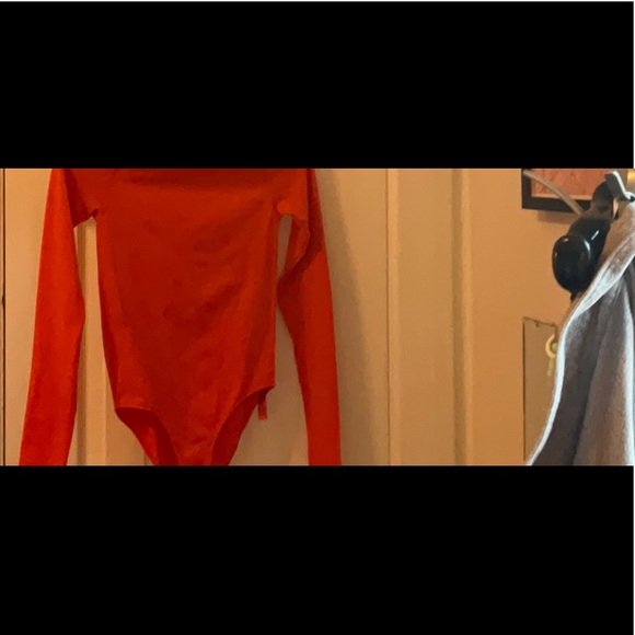 SKIMS orange mockneck long sleeve bodysuit - Picture 3 of 5